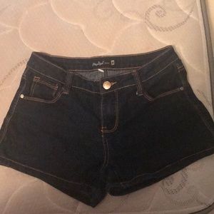 Papaya Dark blue jean shorts